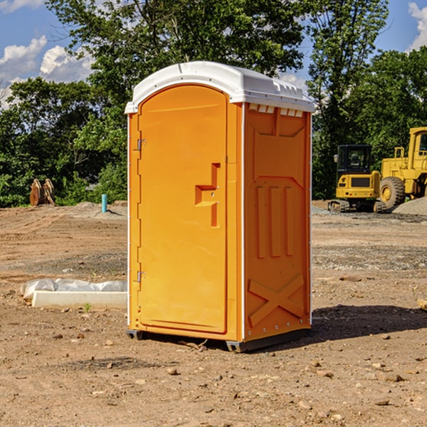 how often are the portable restrooms cleaned and serviced during a rental period in Bangor California